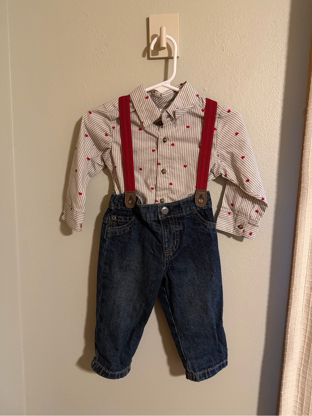 Carter's Red Kids Suspenders - Elastic Clip-On Straps